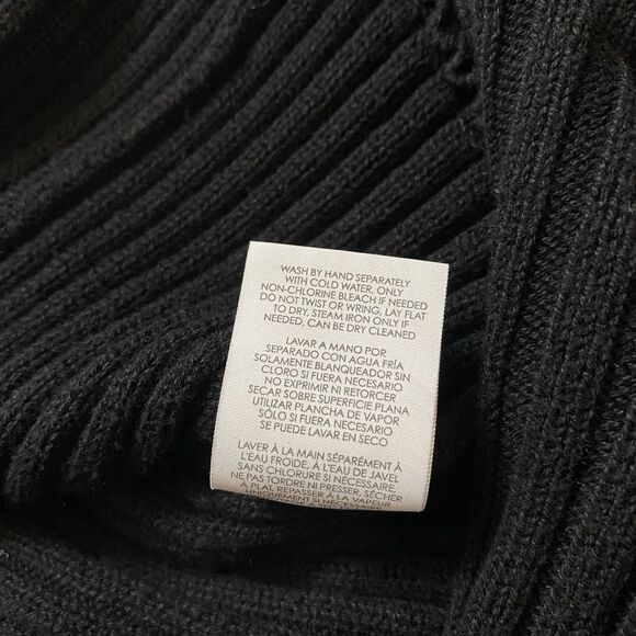 Cabi M Black Sweetheart Open Waterfall Cardigan Long Rib Knit Sweater Witchy - Picture 9 of 16